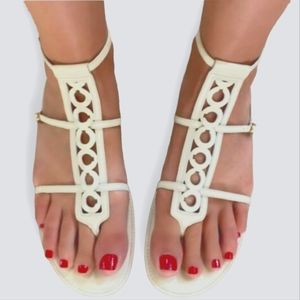 Coach Geralynn Sandals Women's Size 8 Creme Color
